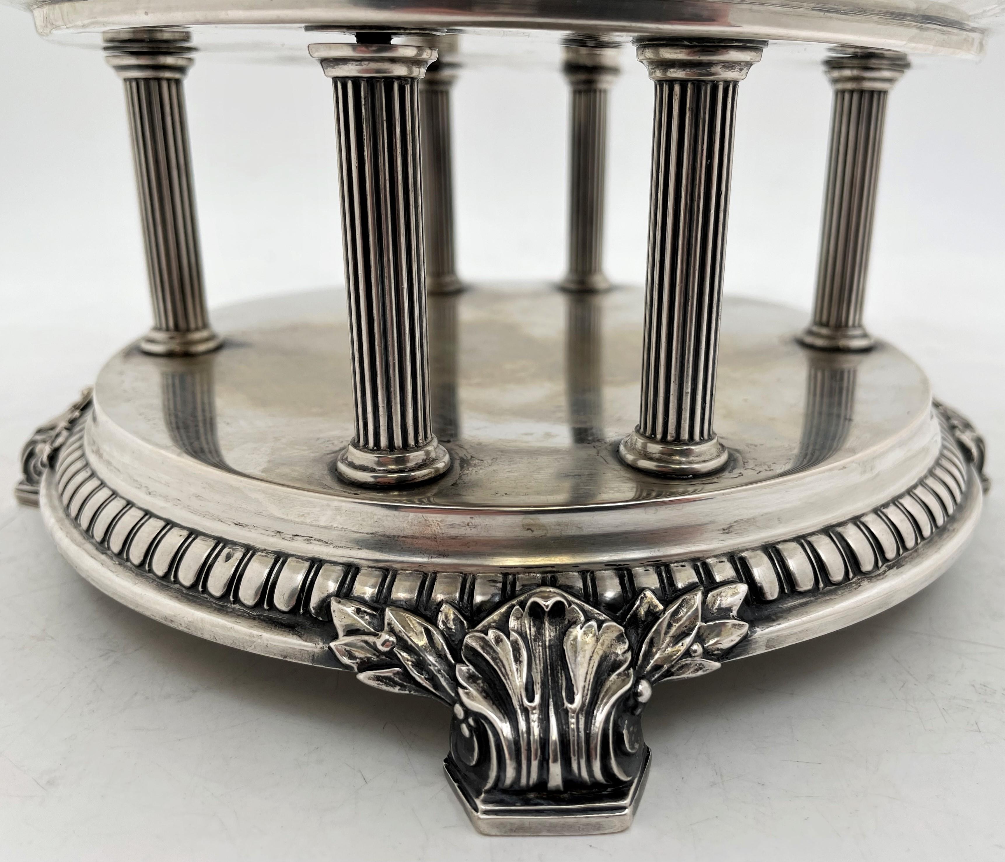 German Continental Silver Centerpiece Stand/ Footed Bowl in Neoclassical Style For Sale 2
