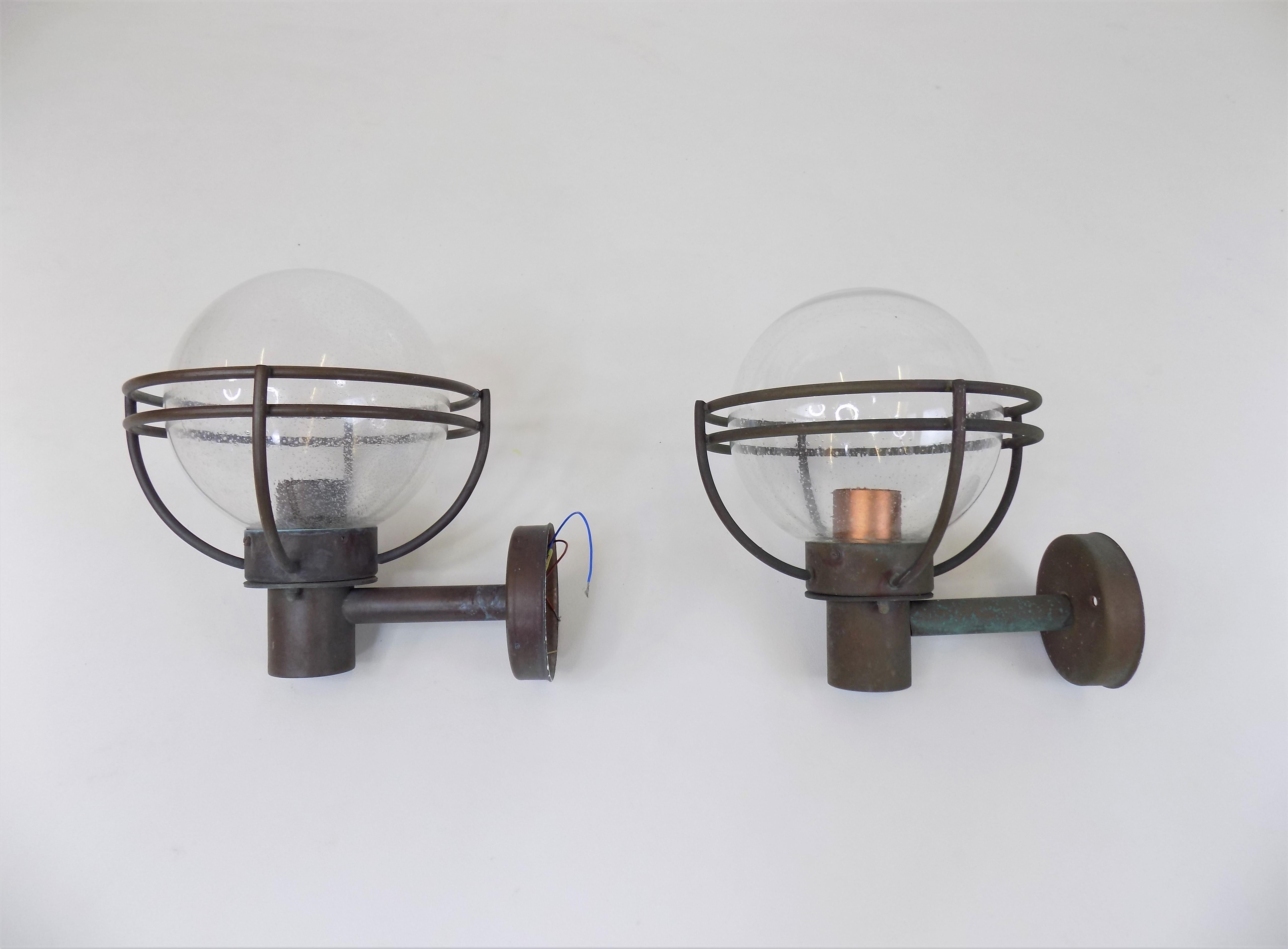 German copper outdoor lamps from Martin Müller, set of 2, 1970s 8