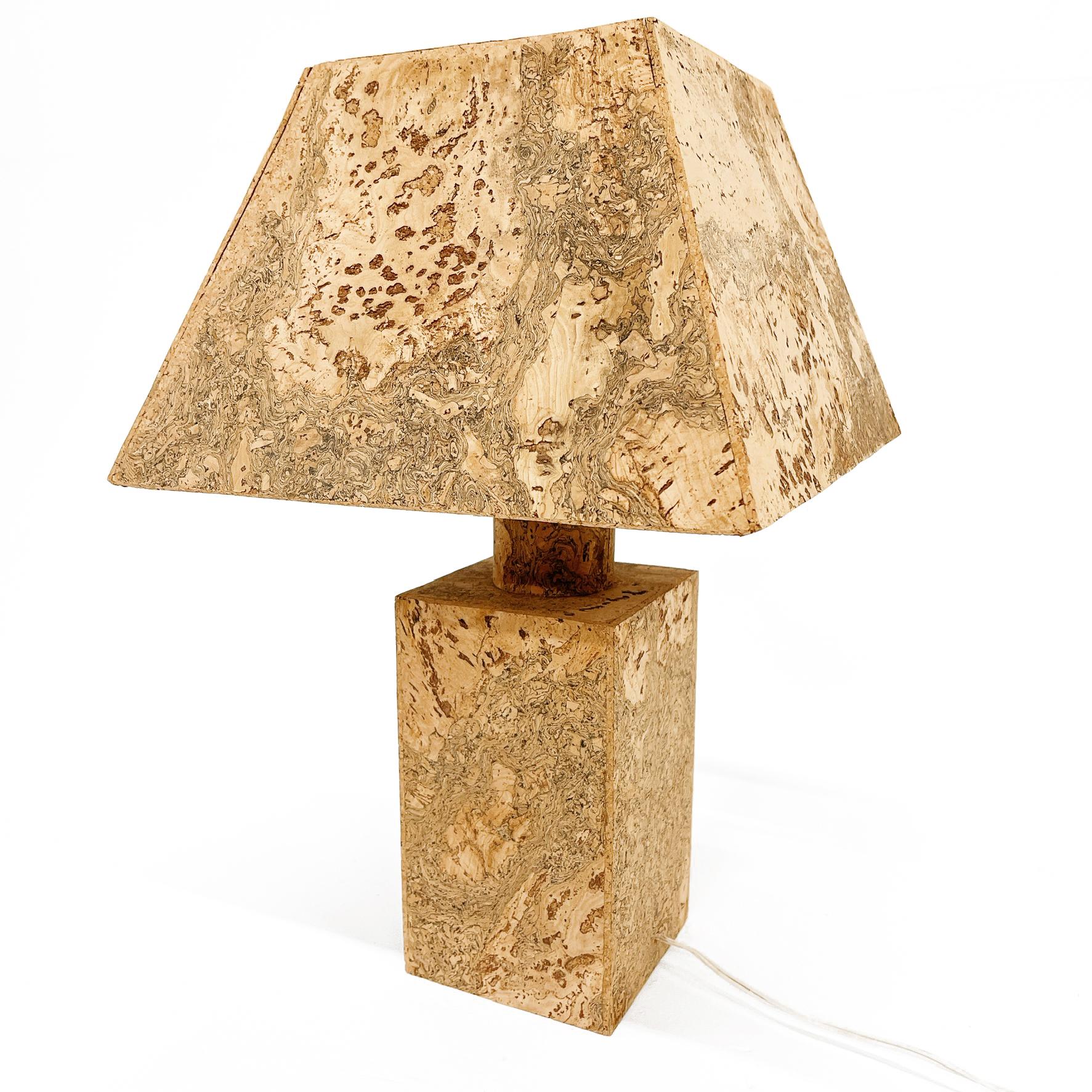 italien Lampe de table en liège allemand dans le style d'Ingo Maurer, années 1960 en vente