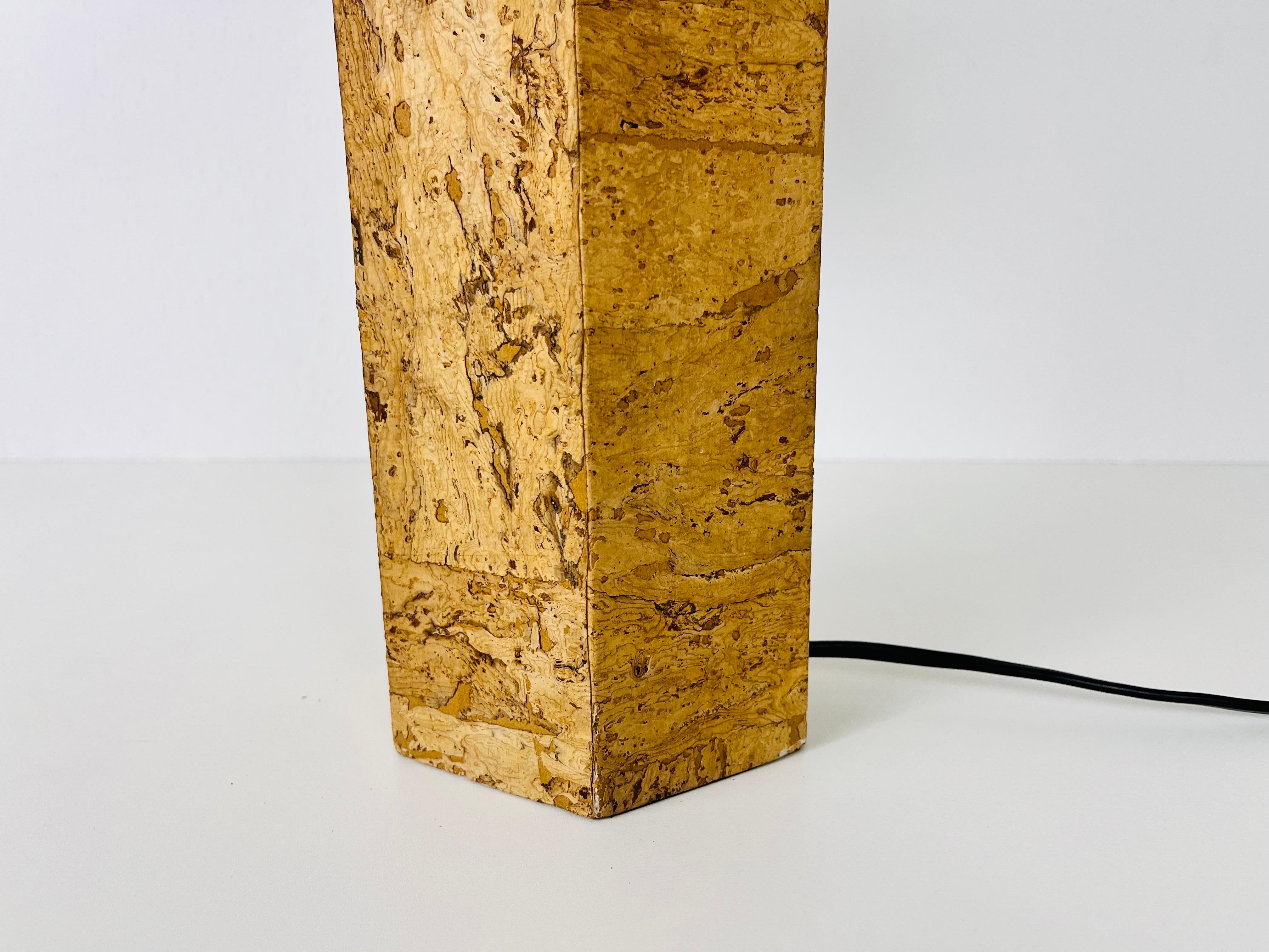 German Cork Table Lamp in the Style of Ingo Maurer, 1960s, Germany For Sale 6