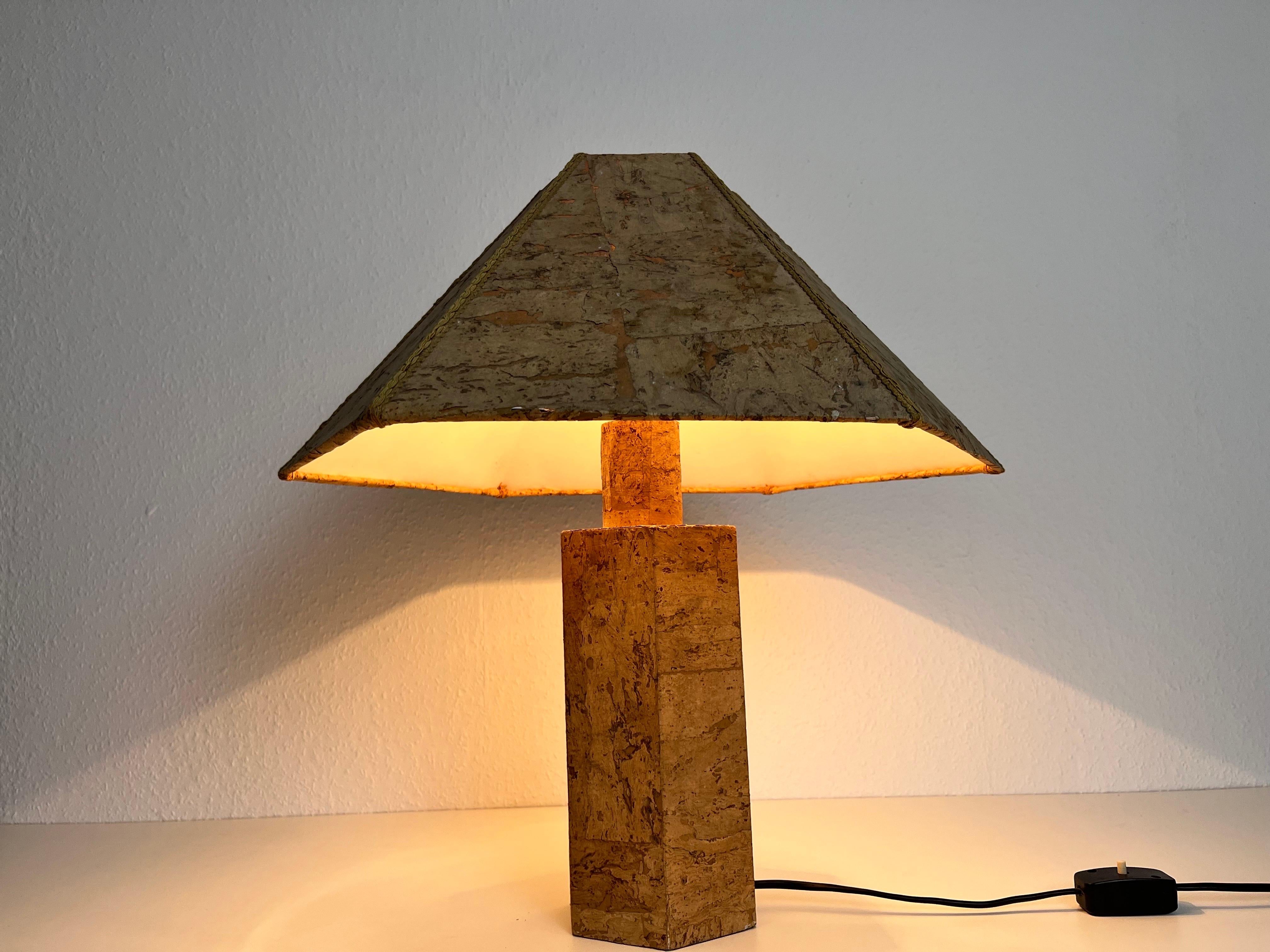 German Cork Table Lamp in the Style of Ingo Maurer, 1960s, Germany For Sale 9