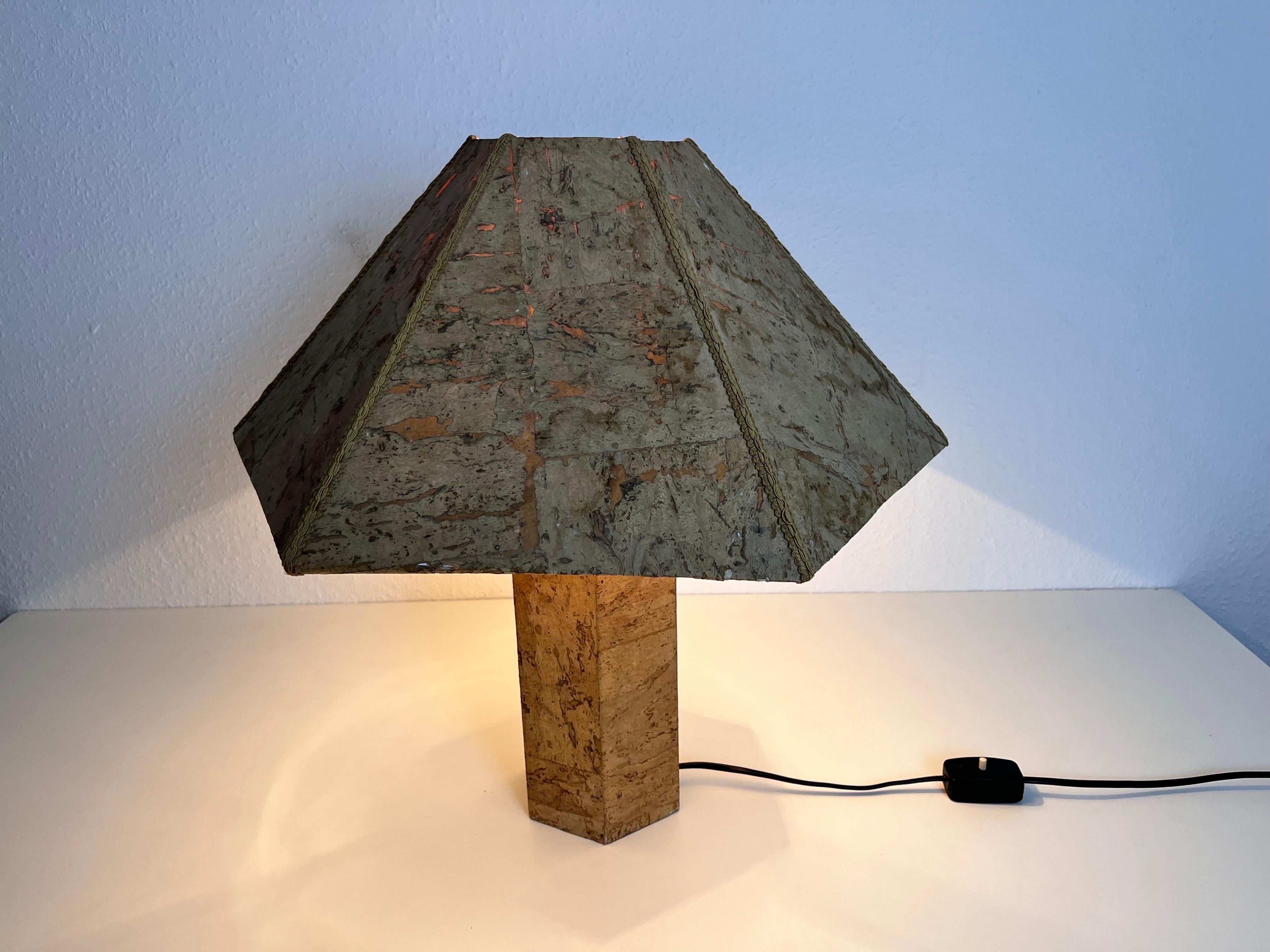 German Cork Table Lamp in the Style of Ingo Maurer, 1960s, Germany For Sale 10