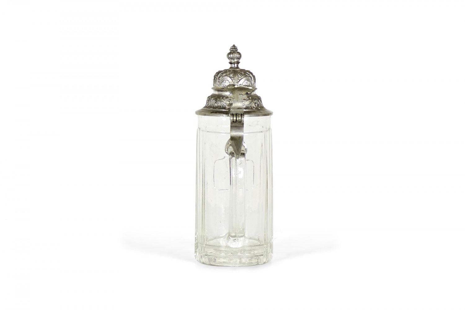 Deutscher Kristall-Bierkrug (Biedermeier) im Angebot