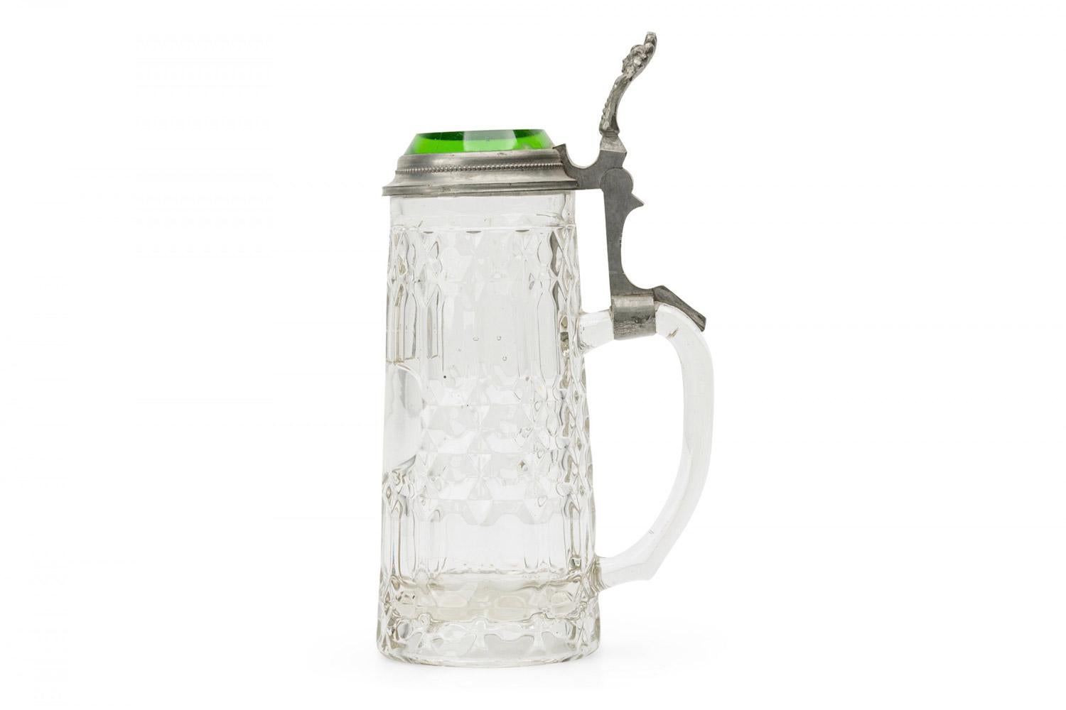 Deutscher Kristall-Bierkrug (Biedermeier) im Angebot