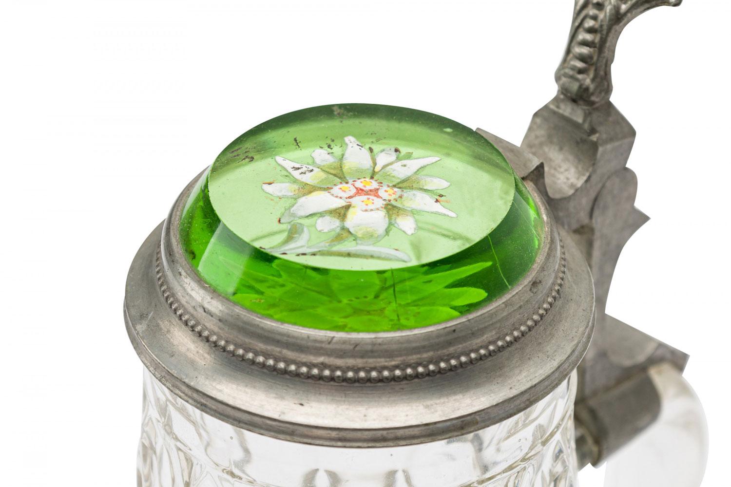 Deutscher Kristall-Bierkrug im Angebot 2