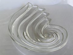 German Crystal Wave Monumental Centrepiece Serving Tray