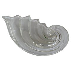 German Crystal Wave Monumental Centrepiece Serving Tray