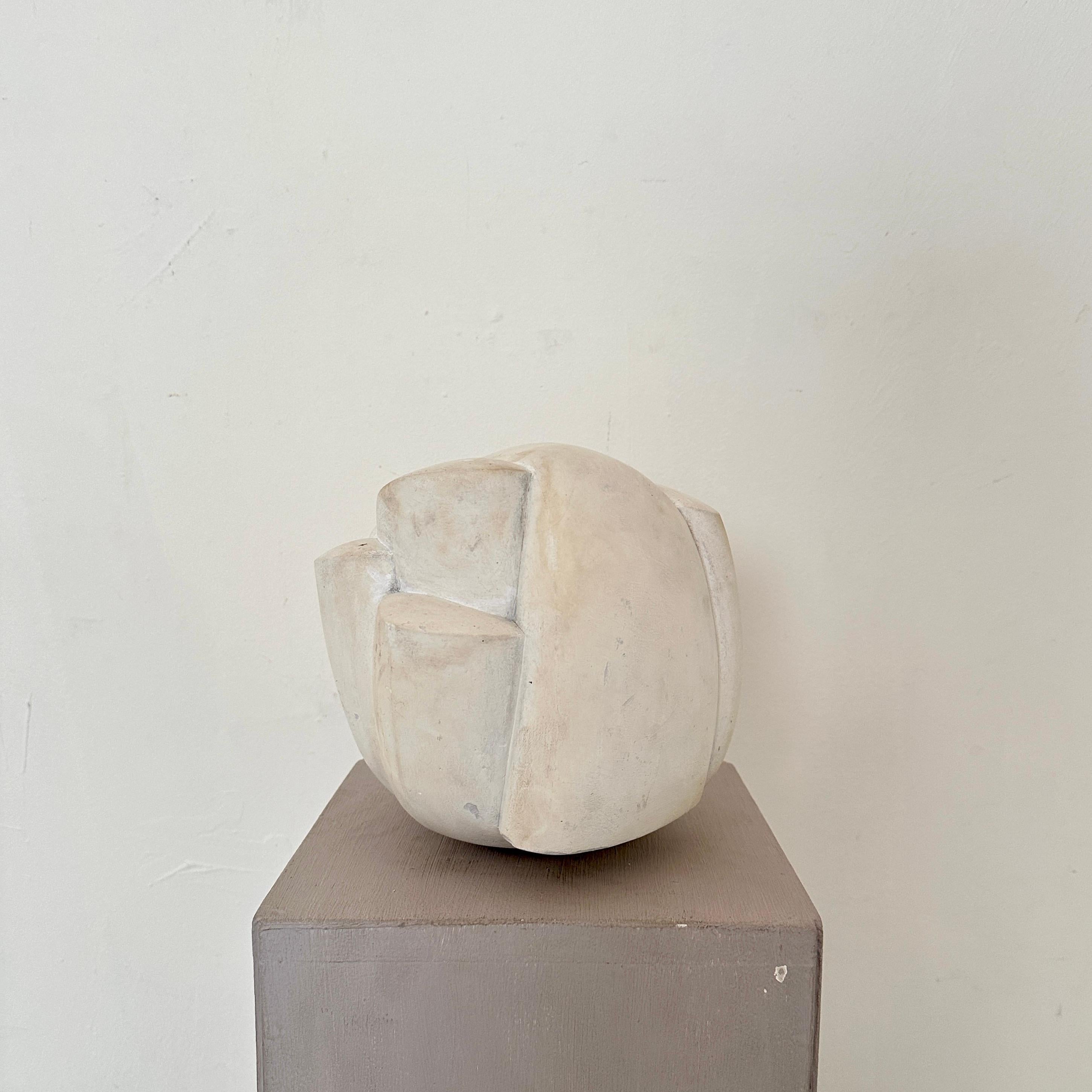 Scultura cubista tedesca in gesso di Jens Schleede, 1970 circa In condizioni buone in vendita a Berlin, DE