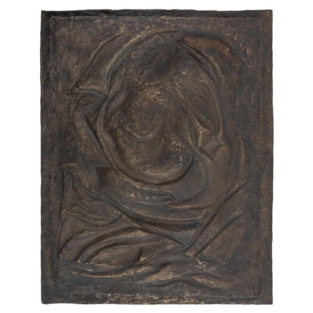 Mid-Century moderno Germán Cueto Tributo a Picasso Scultura da parete in bronzo in vendita