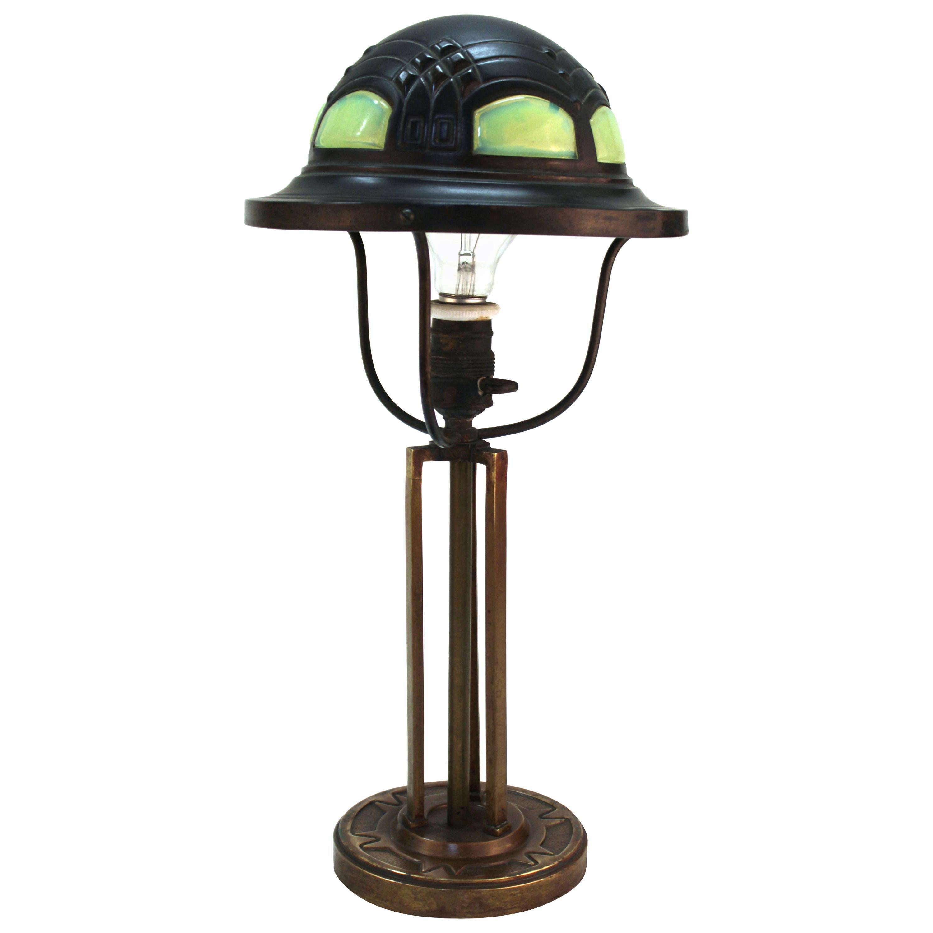 German Darmstadt Jugendstil Table Lamp Attributed to Peter Behrens