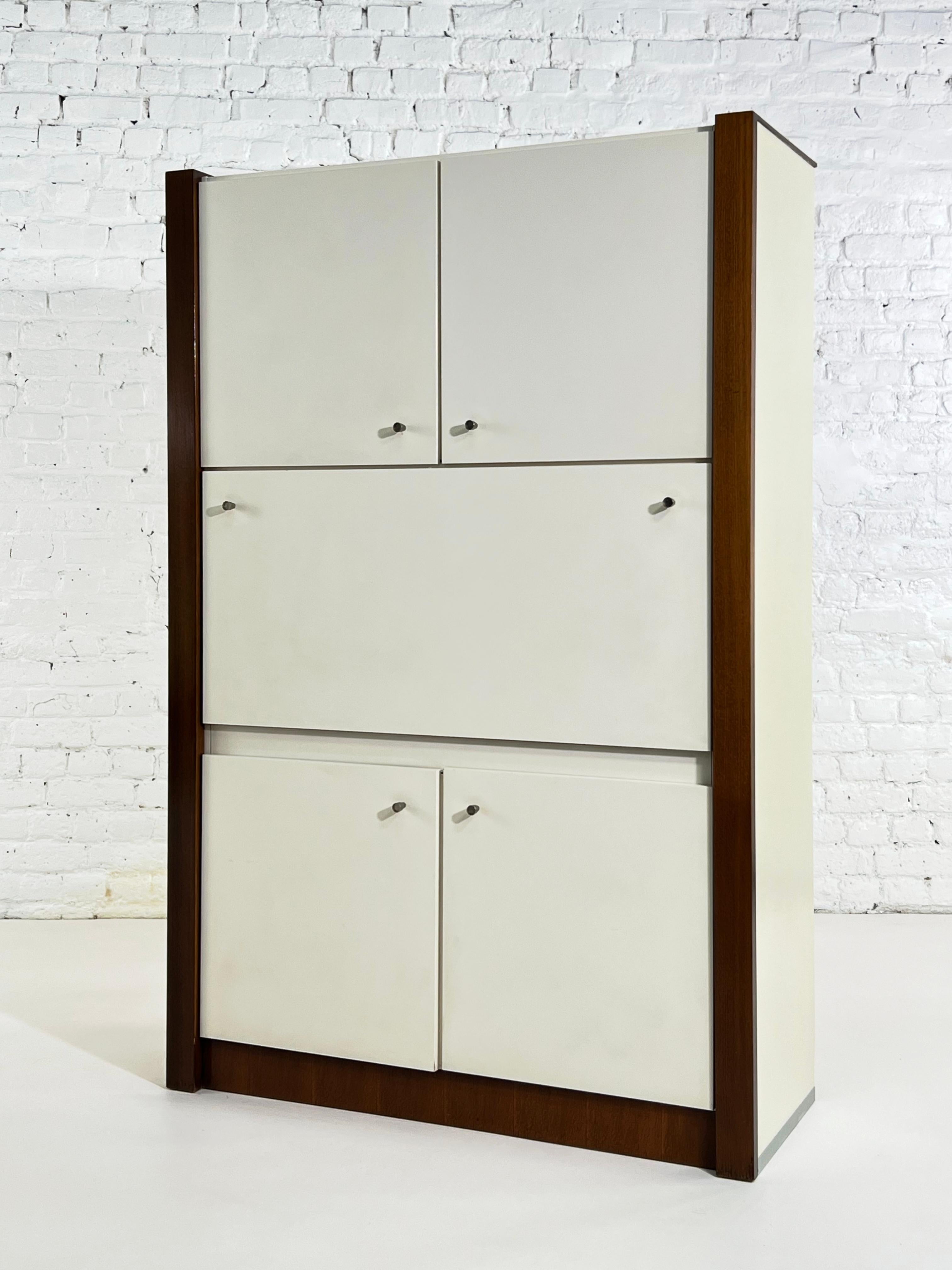 Mid-Century Modern German Design Wooden Bar Cabinet For Sale