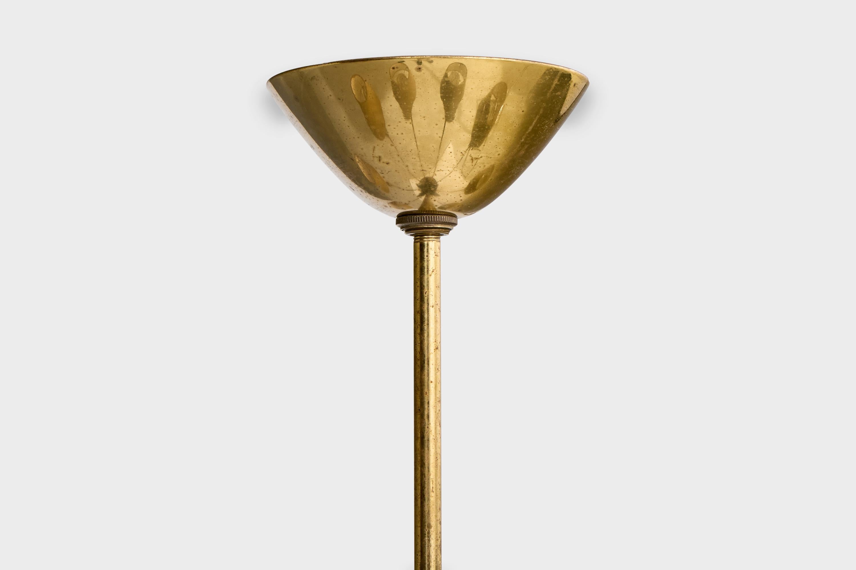Deutscher Designer, Kronleuchter, Messing, Metall, Deutschland, 1950er Jahre im Angebot 9