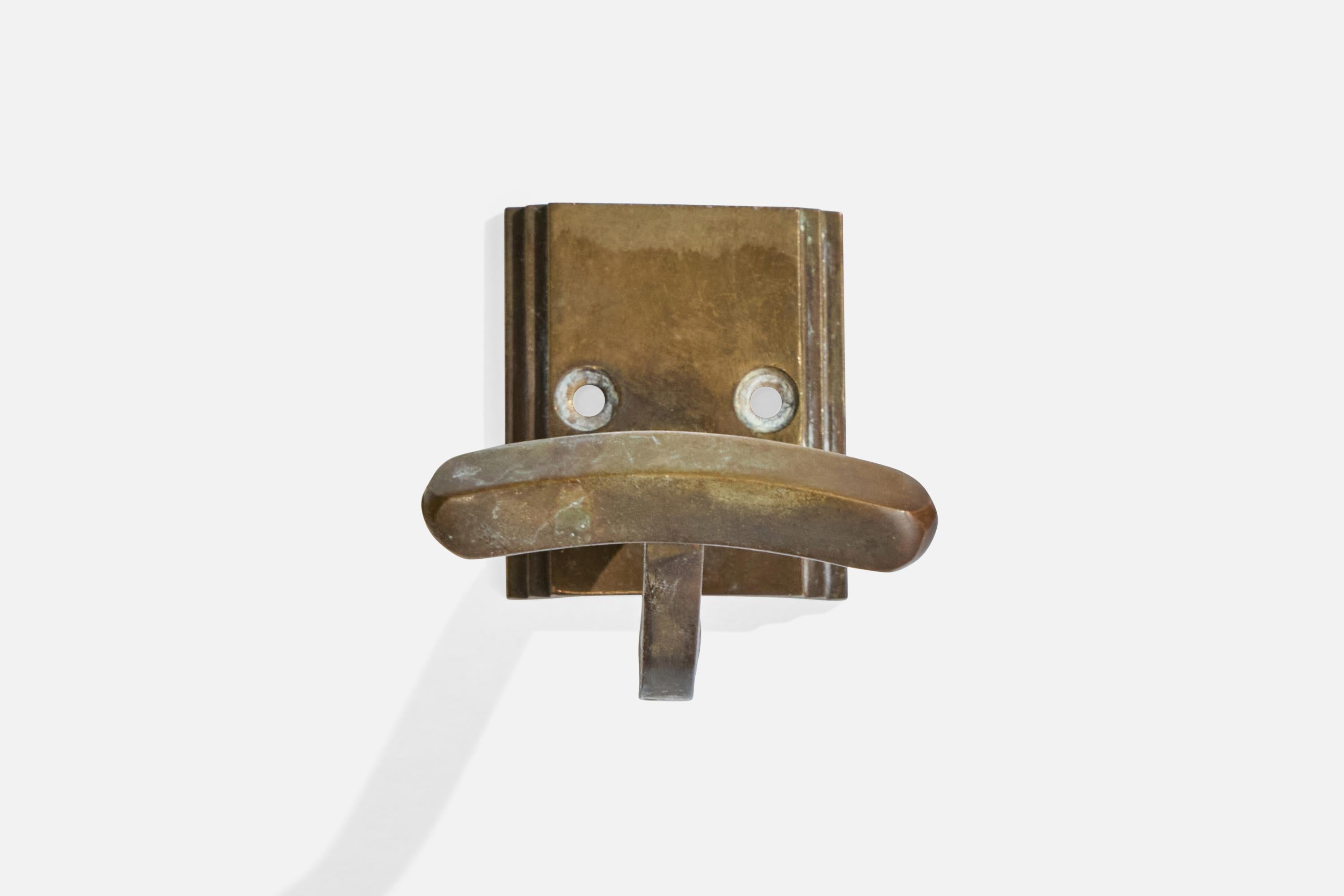 Early 20th Century German Designer, Coat Hangers, Brass, Germany, 1920s For Sale