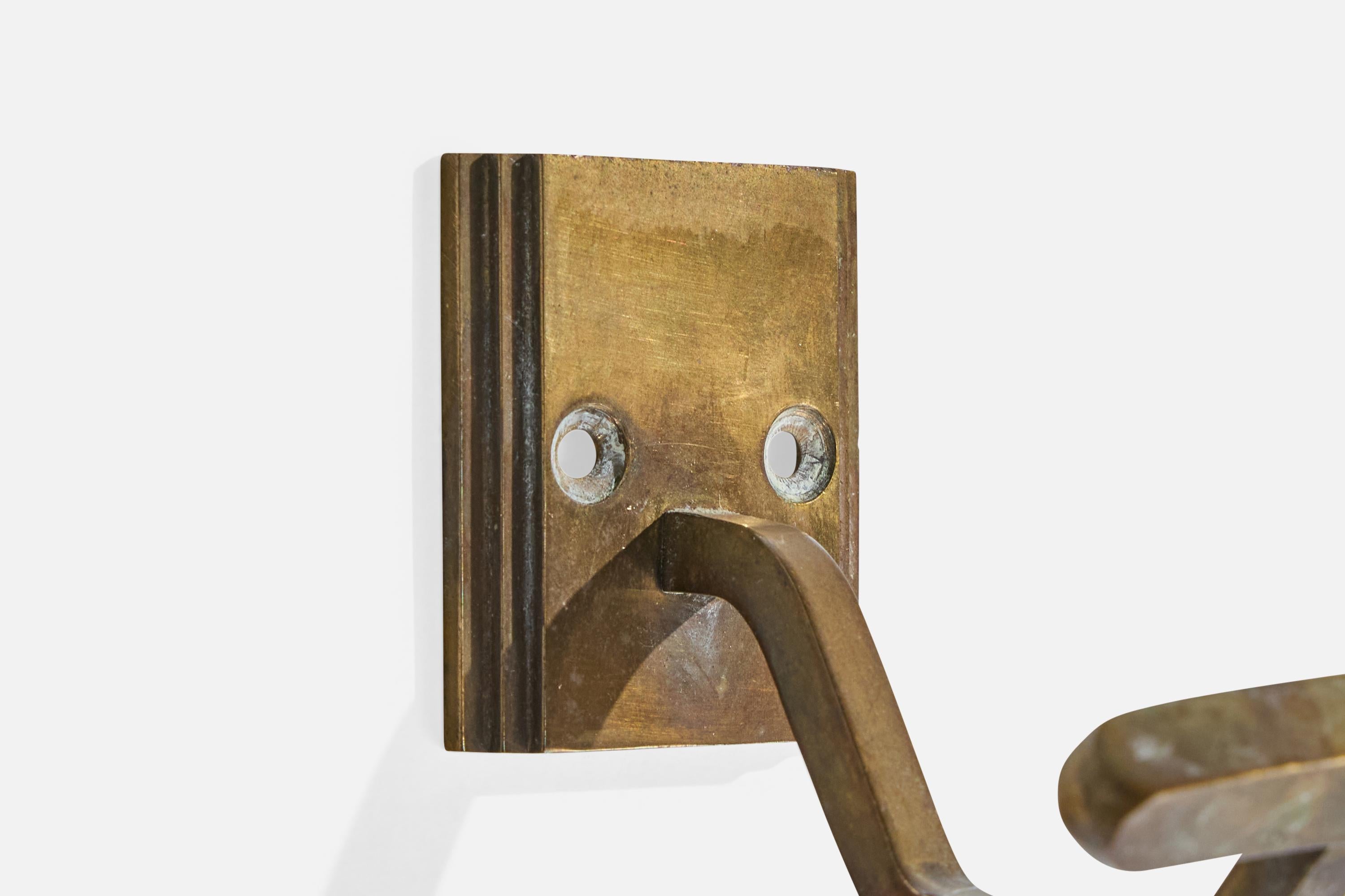 German Designer, Coat Hangers, Brass, Germany, 1920s For Sale 3