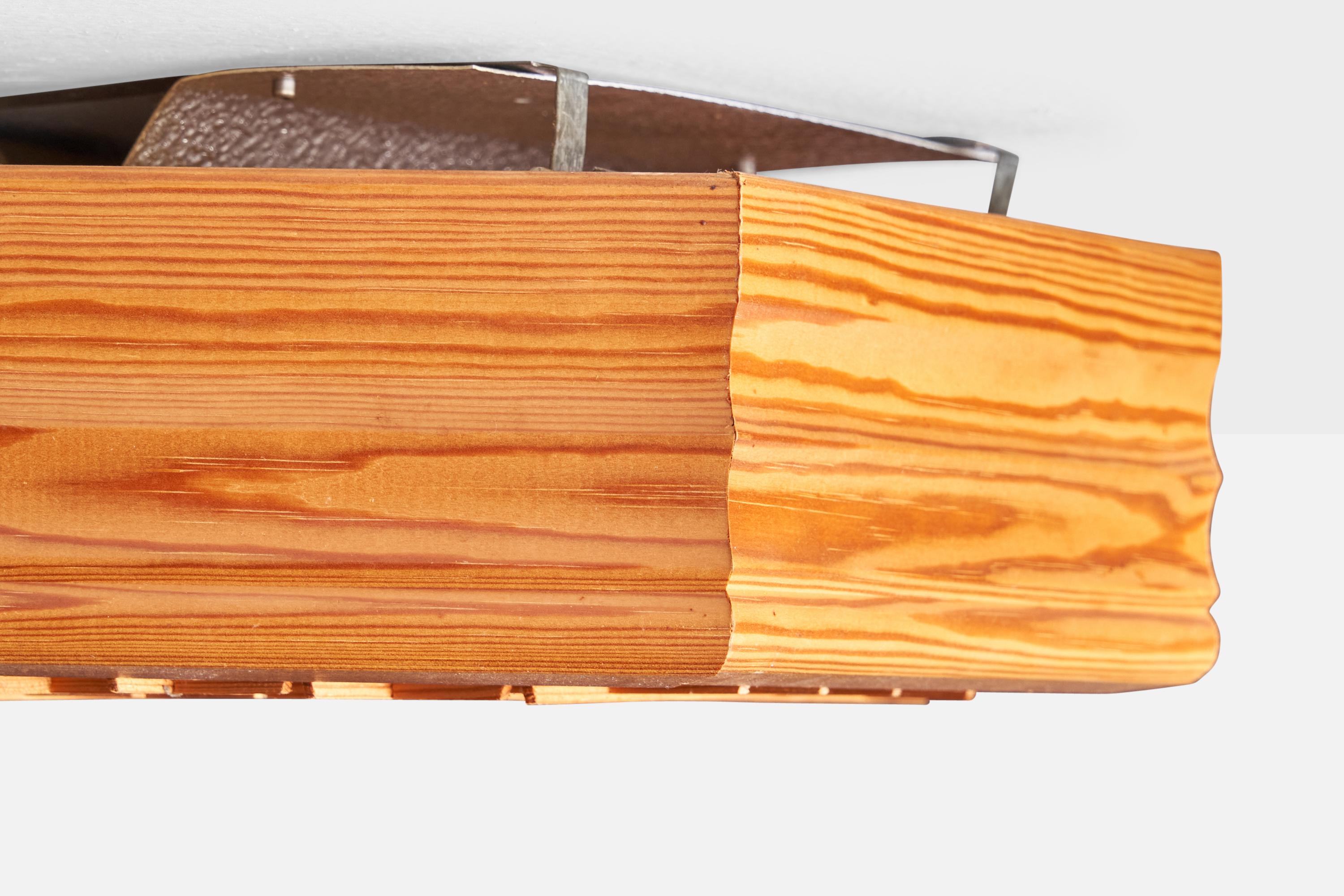 German Designer, Flush Mount, Pine, Germany, 1990 For Sale 2