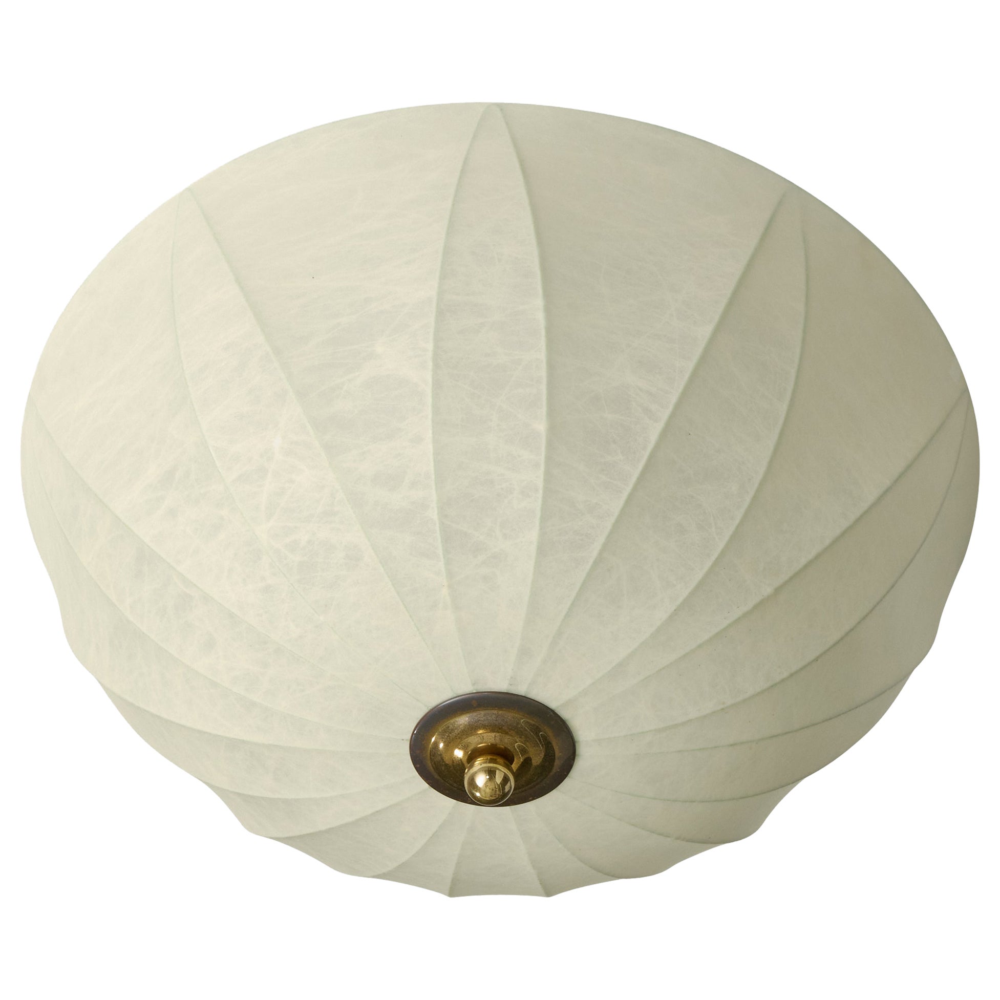 German Designer, Flush Mount, Resin, Brass, Germany, 1970s For Sale