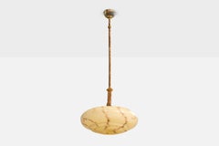 Designer tedesco, Lampada a sospensione, Ottone, Corde, Vetro, Germania, anni '20