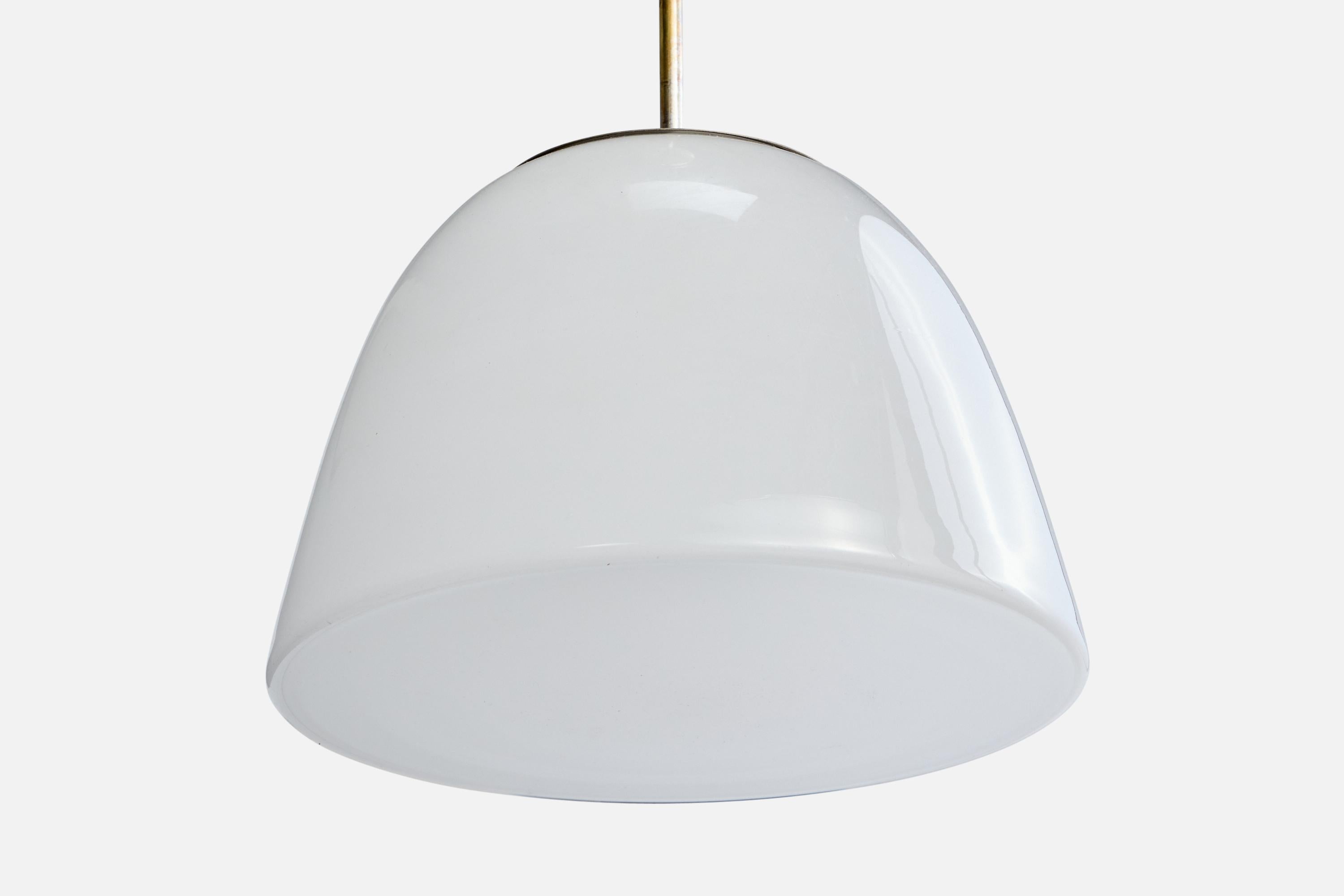 German Designer, Pendant Light, Chrome, Glass, Germany, 1930s For Sale 1