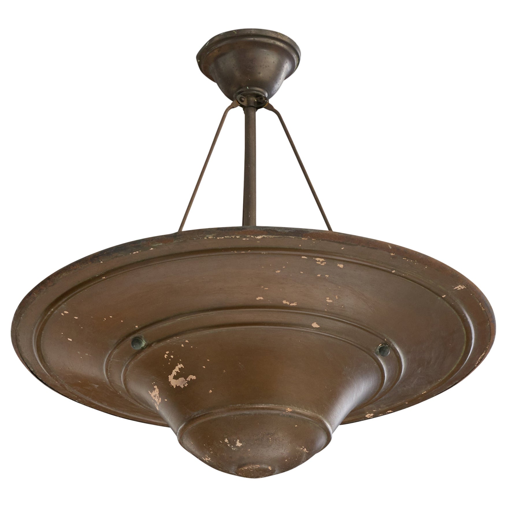 Designer tedesco, lampada a sospensione, metallo, Germania, anni '20