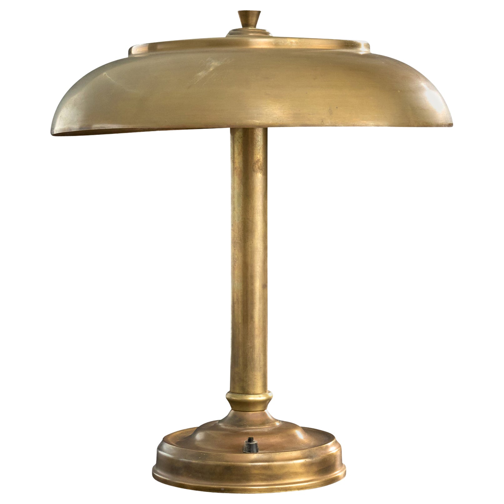 German Designer, Table Lamp, Brass, Germany, 1920s