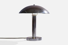 German Designer, Table Lamp, Chrome, Germany, 1920s