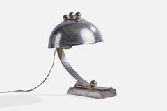 German Designer, Table Lamp, Chrome, Germany, 1920s