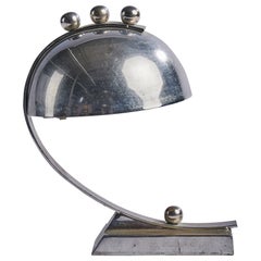 Designer tedesco, lampada da tavolo, cromata, Germania, anni ’20