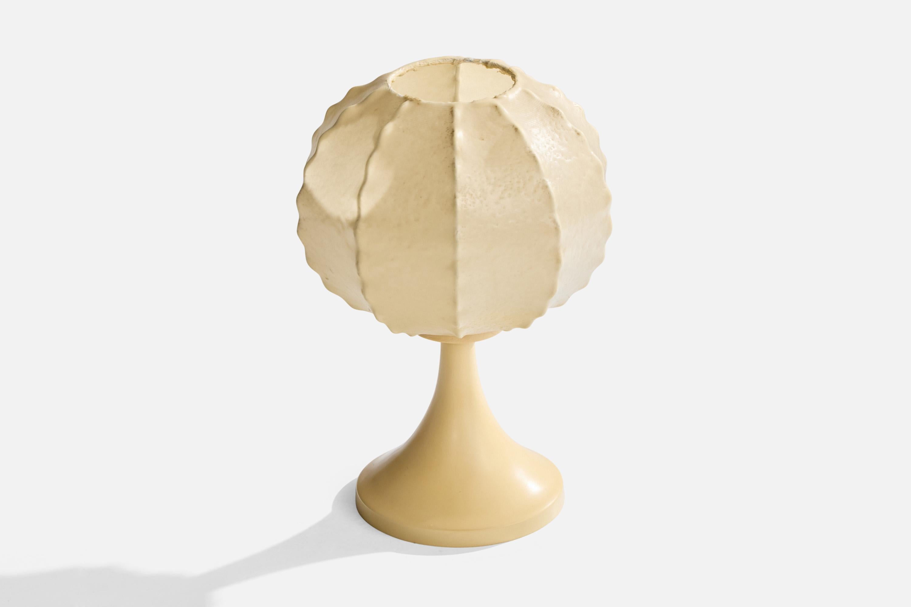 Diseñador alemán, Lámpara de mesa, Plástico, Resina, Alemania, Años 70 Moderno de mediados de siglo en venta