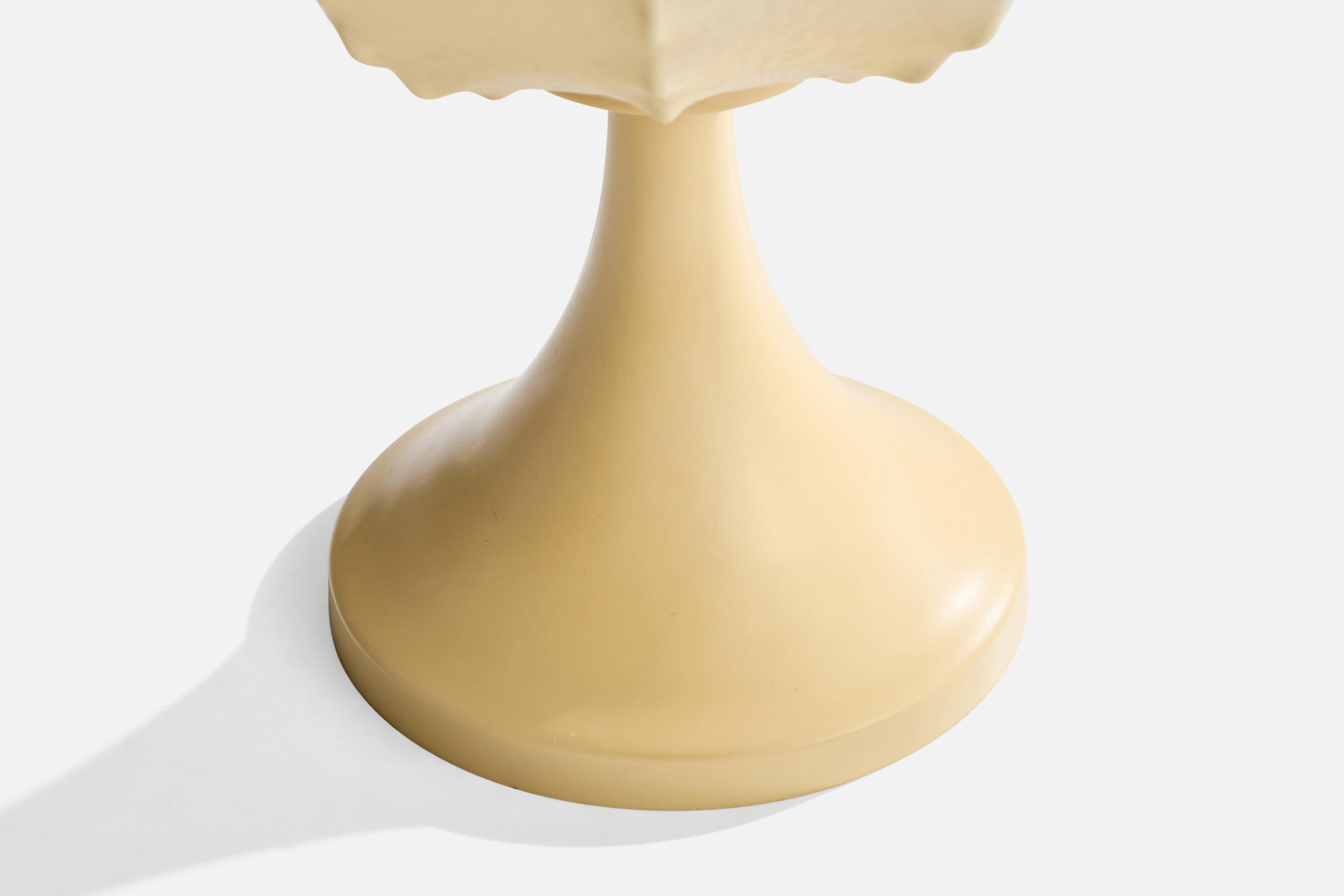 Diseñador alemán, Lámpara de mesa, Plástico, Resina, Alemania, Años 70 en venta 1