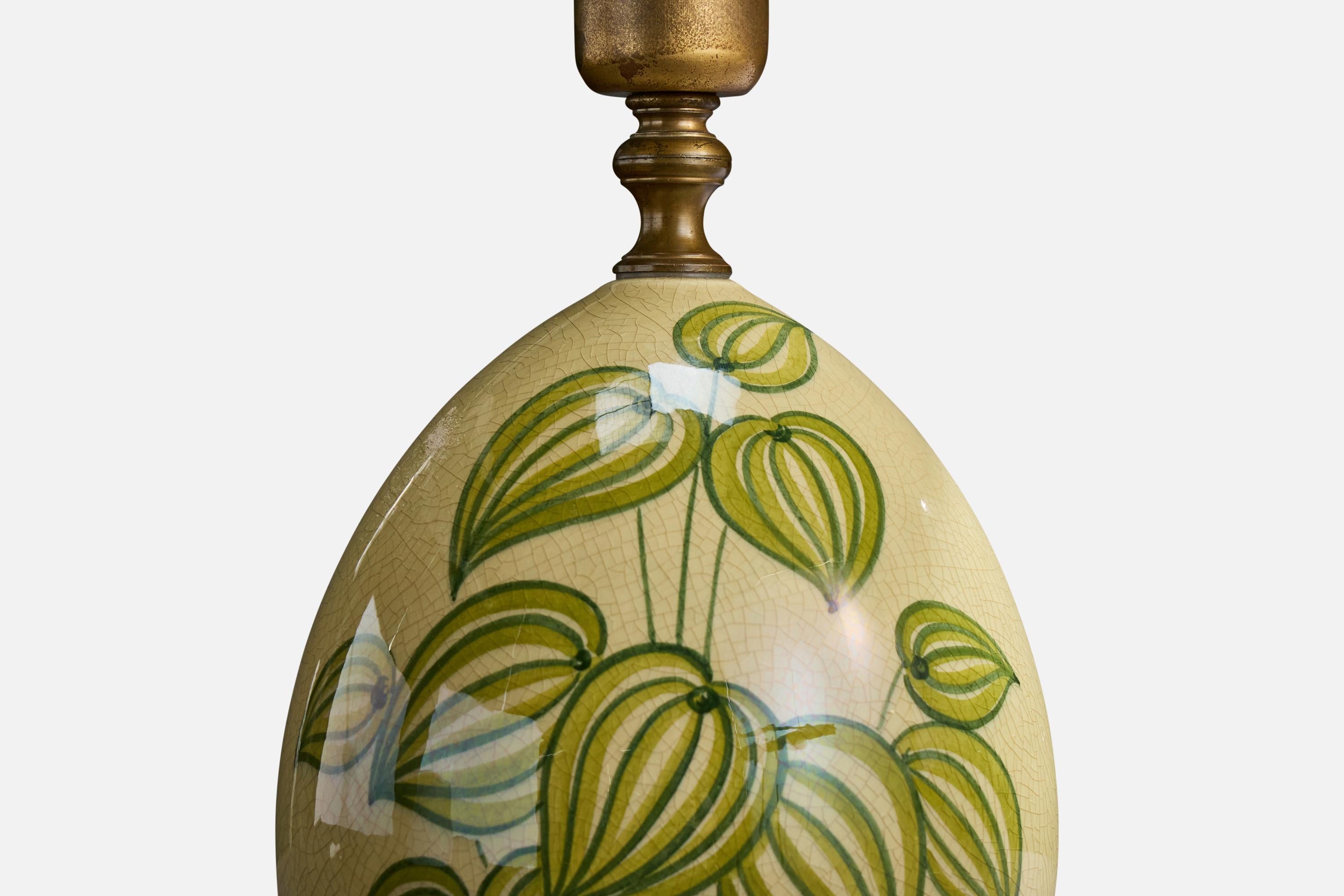 Diseñador alemán, Lámparas de mesa, Cerámica, Latón, Alemania, Años 60 en venta 1