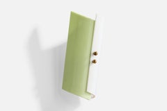 German Designer, Wall Light, Brass, Acrylic, Germany, 1960s
