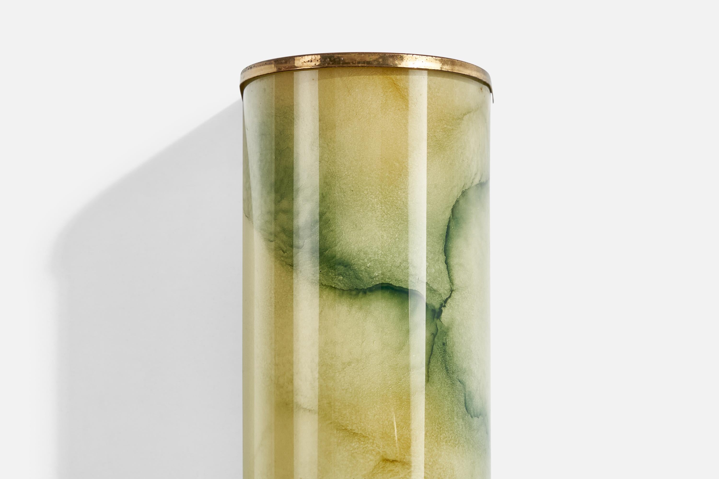German Designer, Wall Lights, Brass, Glass, Germany, 1920s For Sale 2