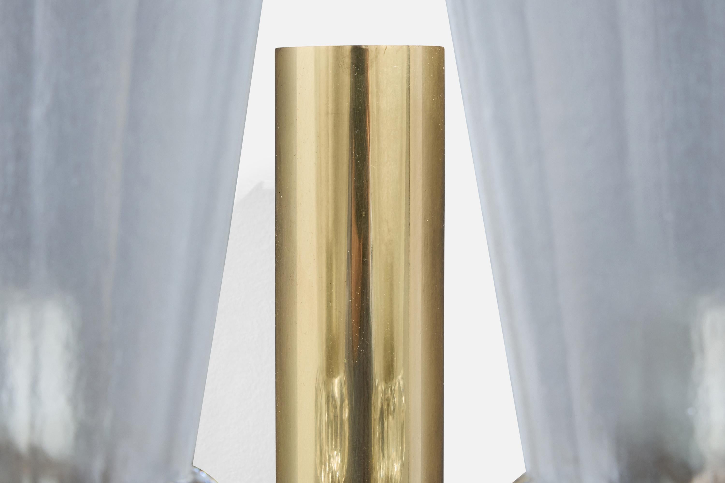 Diseñador alemán, Apliques, Latón, Metal, Vidrio, Alemania, Años 60 en venta 4