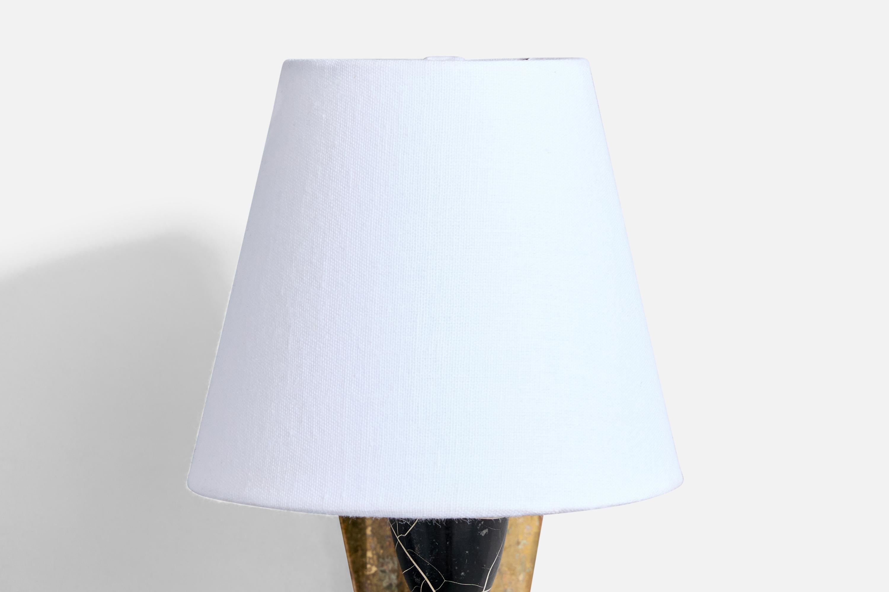 Design tedesco, lampade da parete, ottone, resina, tessuto, Germania, anni '50 in vendita 1