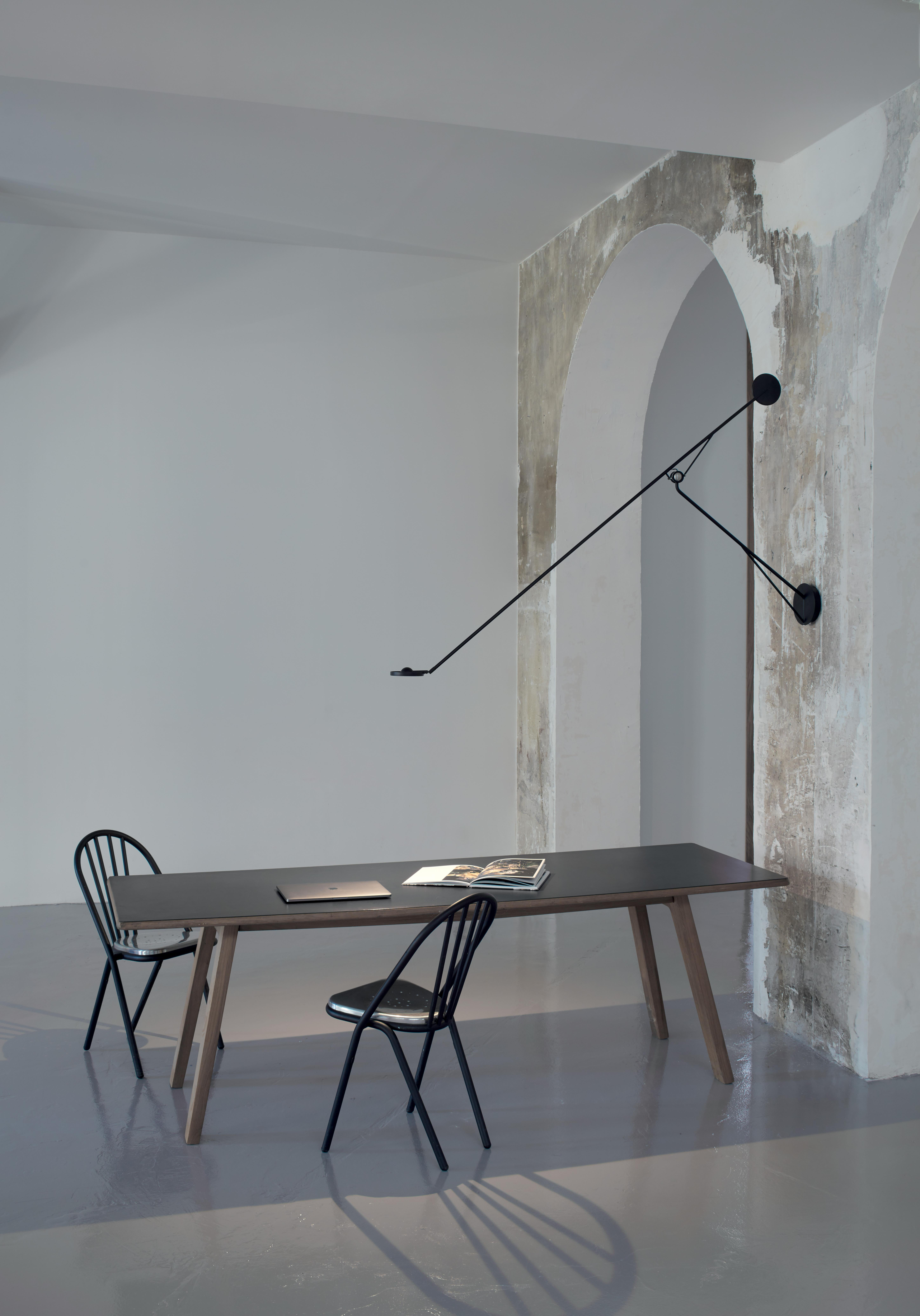 Contemporary German Designer's AARO Thin Articulated Wall Lamp with a Balance System For Sale