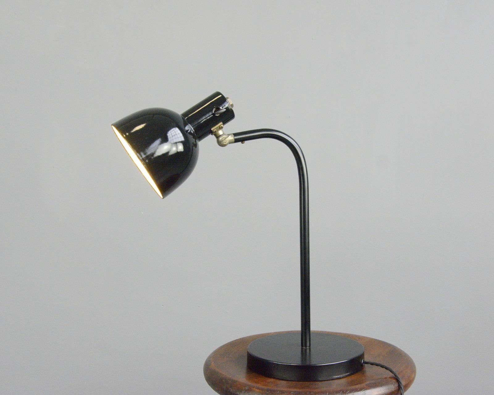 Bauhaus German Desk Lamp, circa 1930s