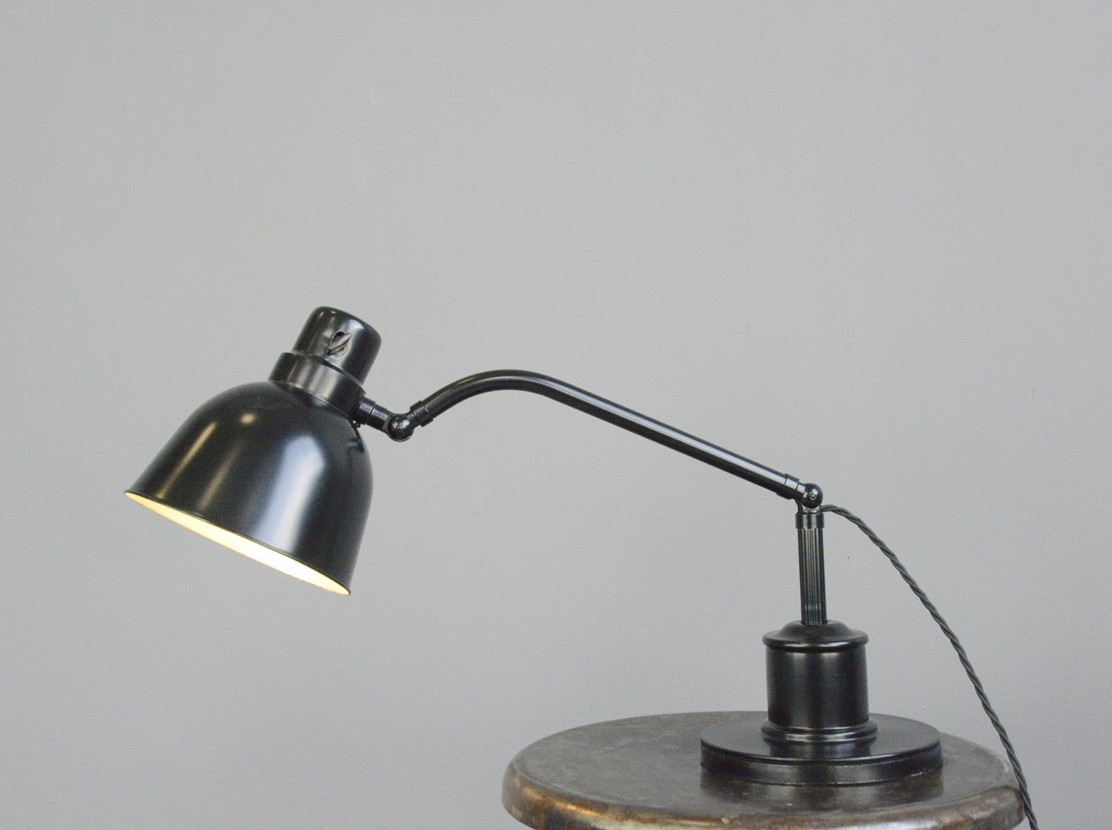 Steel German Desk Lamp circa 1930s
