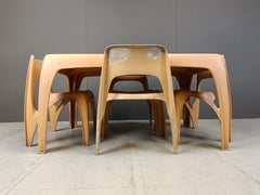 Juego de comedor alemán de Preben Fabricius para Interplast, años 70