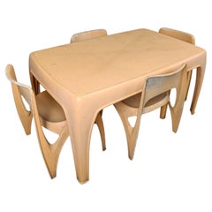 Juego de comedor alemán de Preben Fabricius para Interplast, años 70