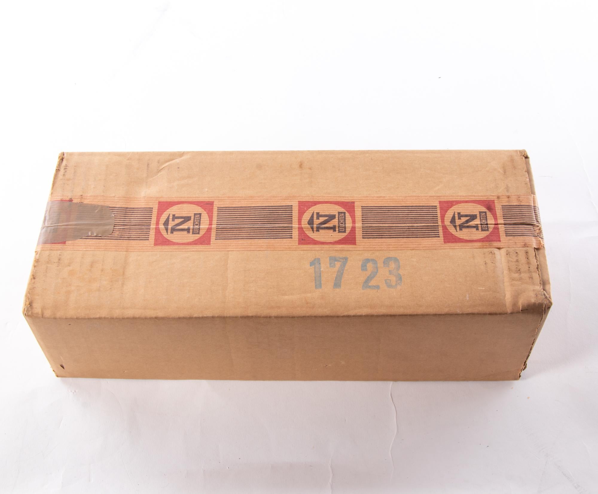 20th Century German Double Glass Wall Light Black & White by Neuhaus 1970, Mint, Boxed as New For Sale
