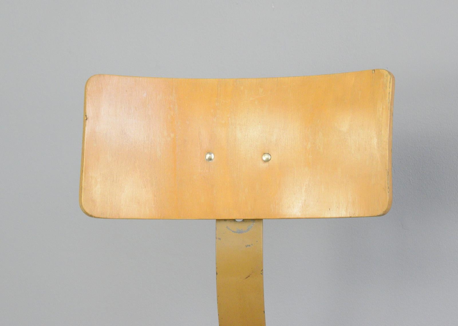 German Draftsman's Chair by Polstergleich, circa 1930s In Good Condition In Gloucester, GB