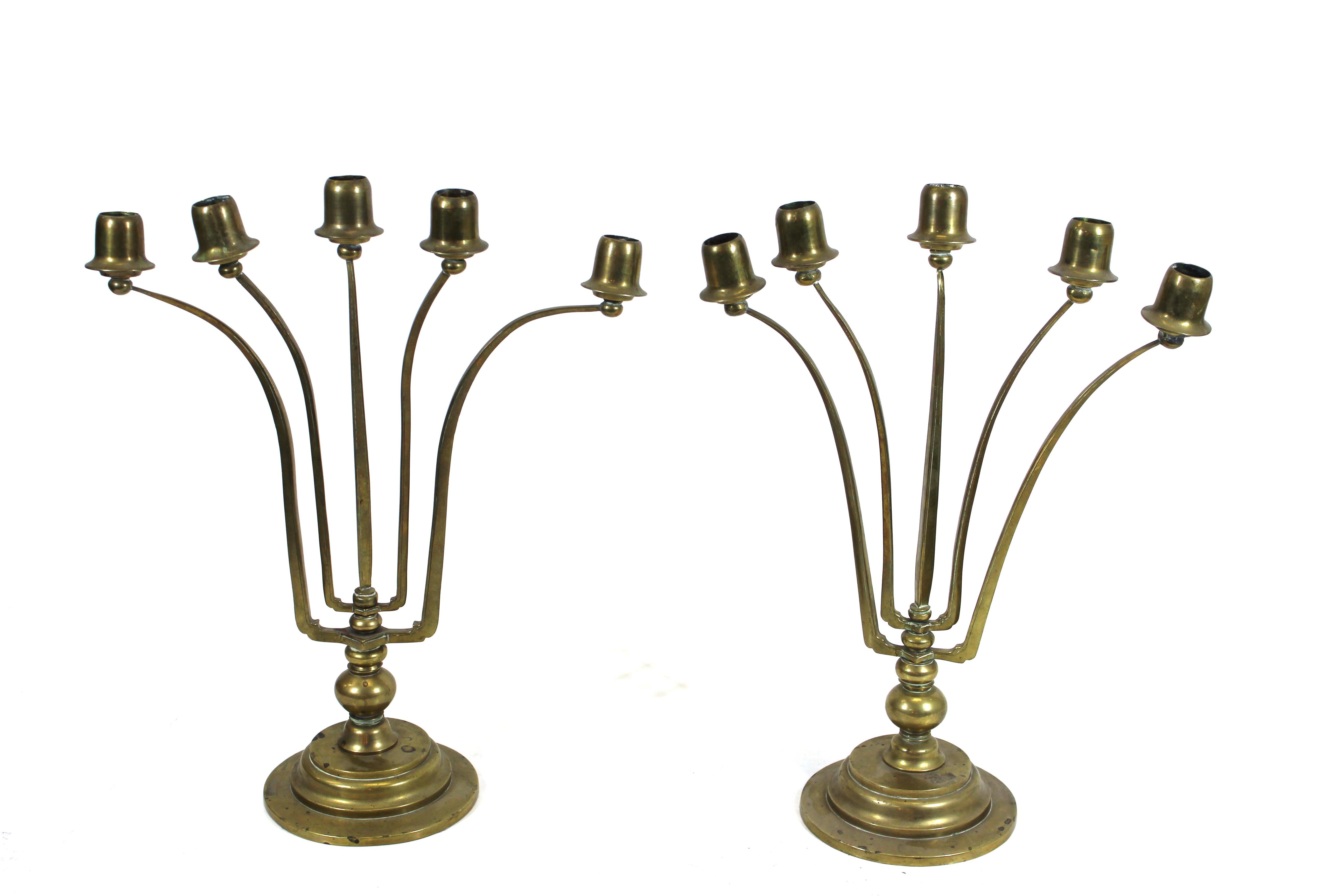 German Early Modernist Peter Behrens Style Candleholders 2