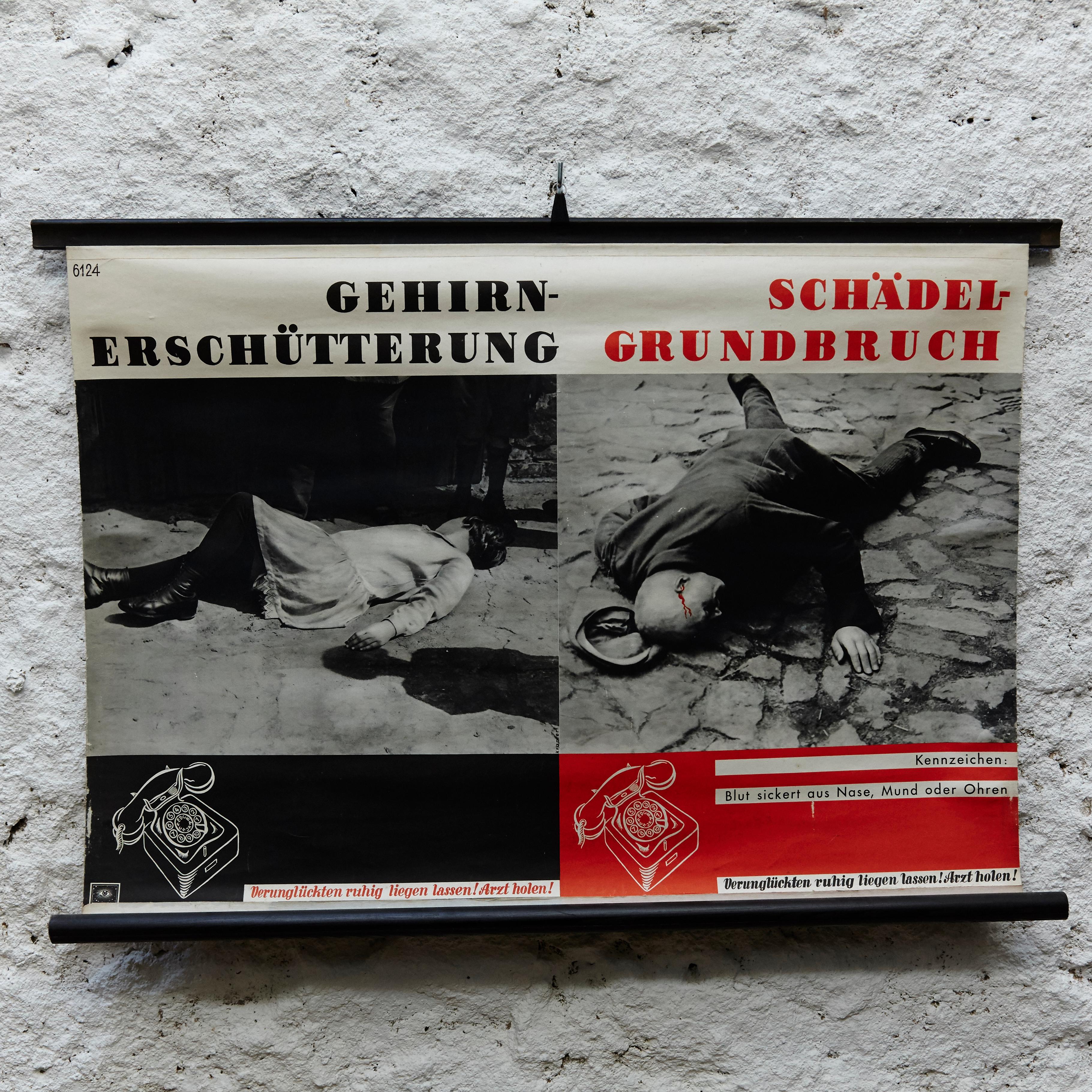 German Emergencies poster, circa 1960

Minimalist.

In orginial condition, preserving a beautiful patina.
