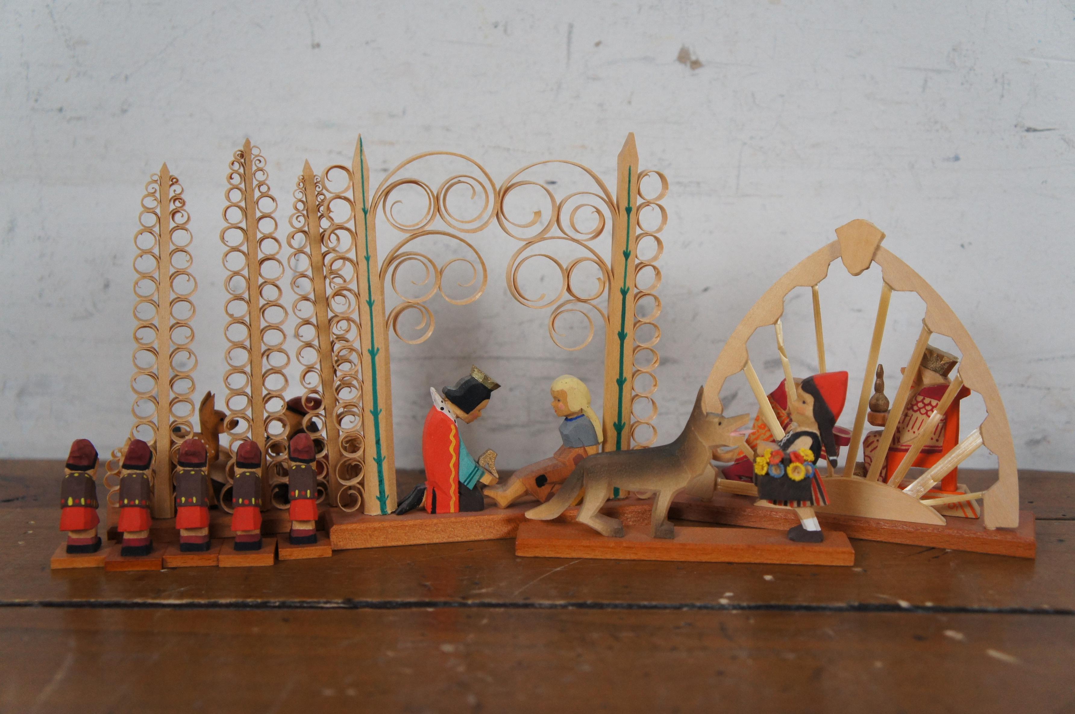 Deutsche Emil Helbig Expertische Märchenfiguren, Schneeweiße Cinderella Lot, Emil Helbig (Hartholz)
