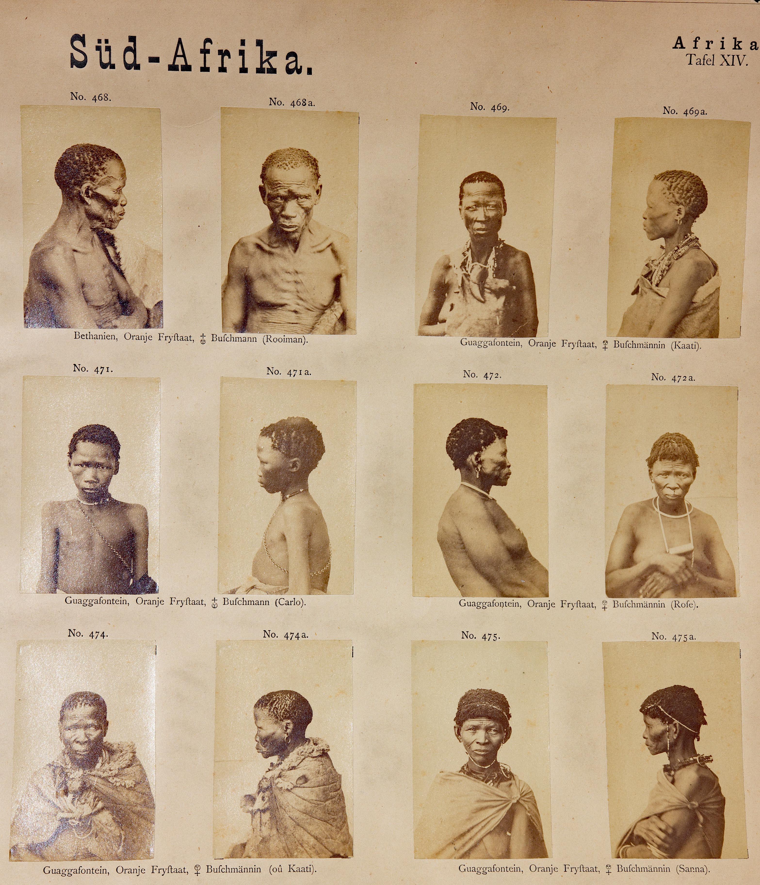 Deutsche ethnografische Studie des südafrikanischen Stammesvolkes, ca. 1870er Jahre (Europäisch) im Angebot