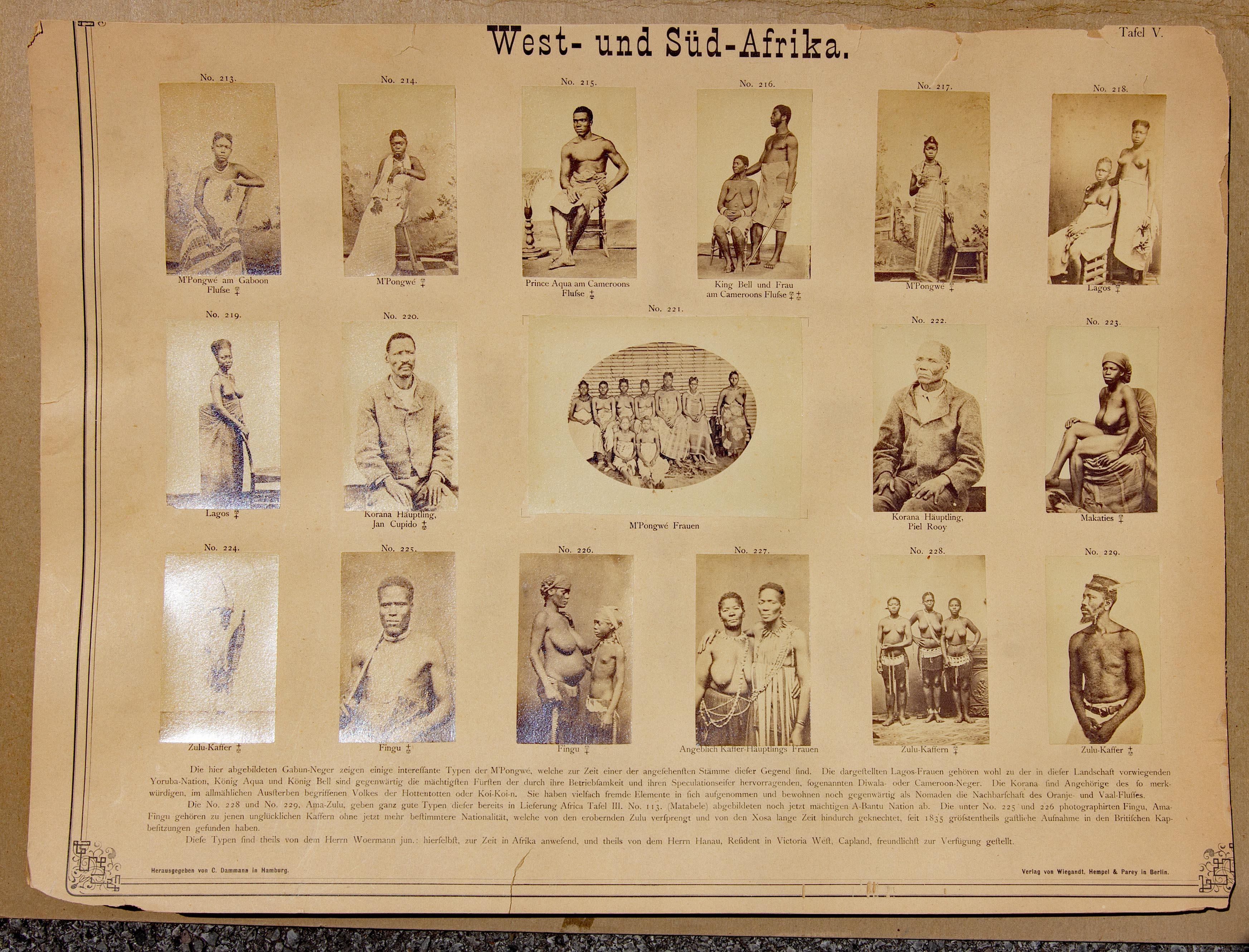 Deutsche ethnografische Studie des südafrikanischen Stammesvolkes, ca. 1870er Jahre im Angebot 1