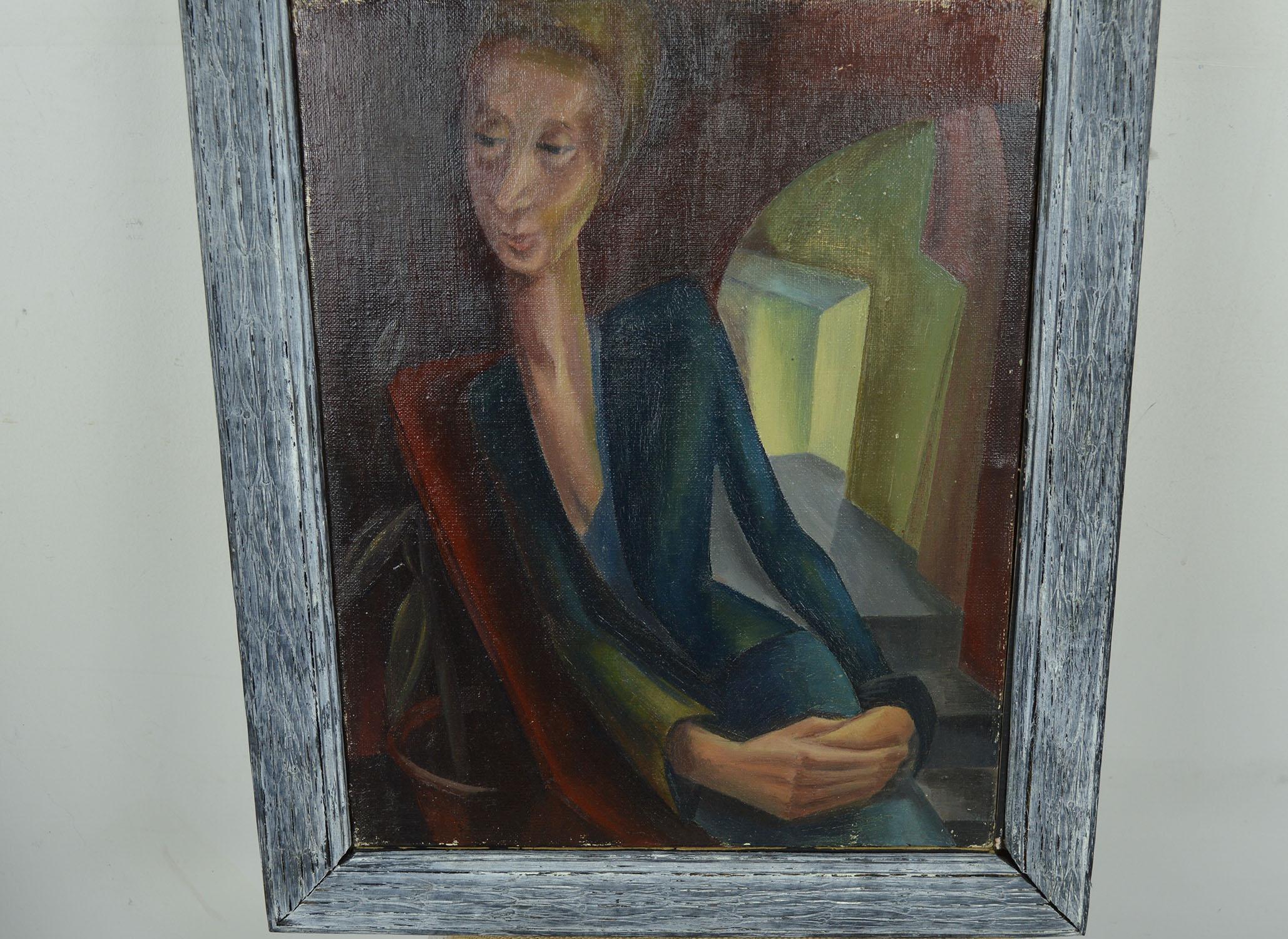 German Expressionist Style Portrait Painting, circa 1940 In Good Condition In St Annes, Lancashire
