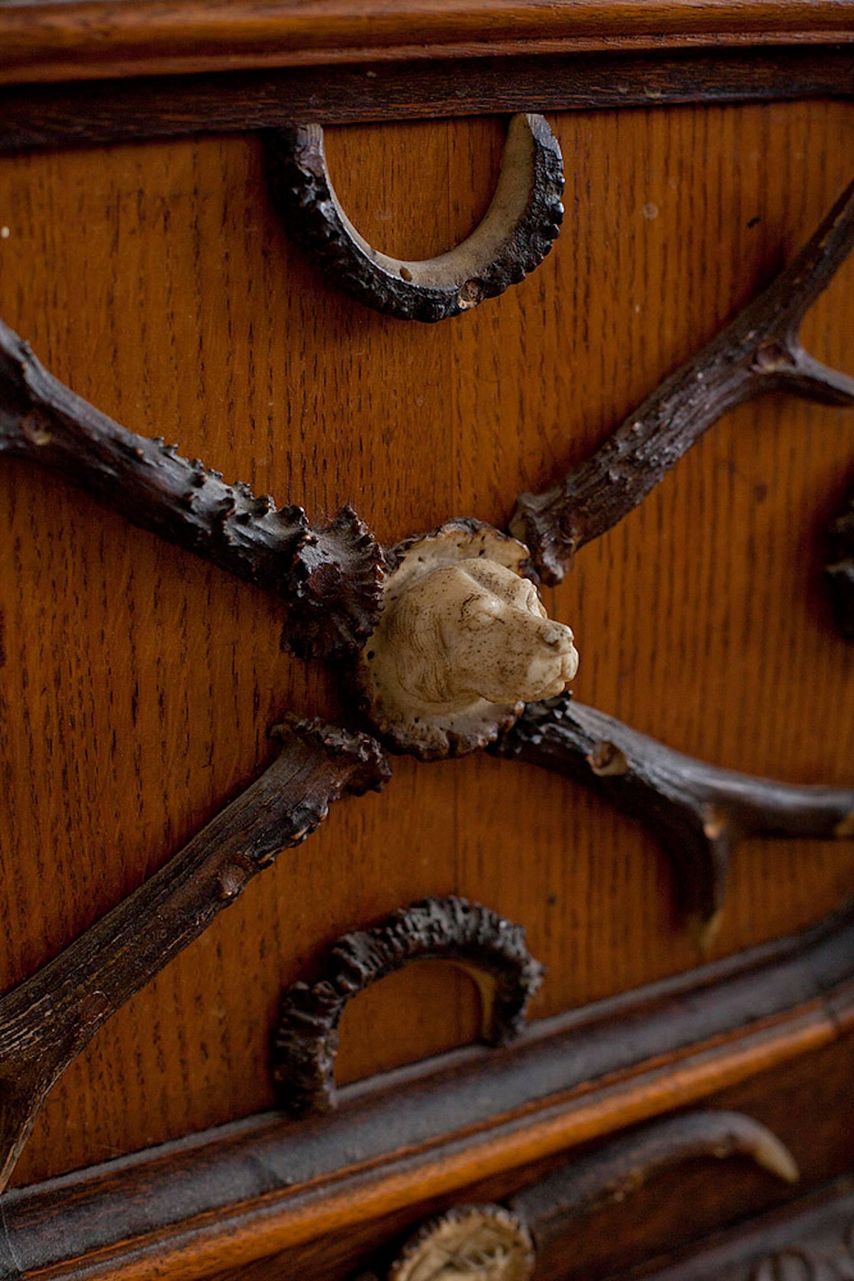 German Fantasy Historic Revival Hunting Trophy Cabinet, Circa 1870 1