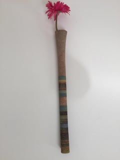 German Fat Lava Ceramic Studio Art Pottery Wall Hanging Vase Soliflor