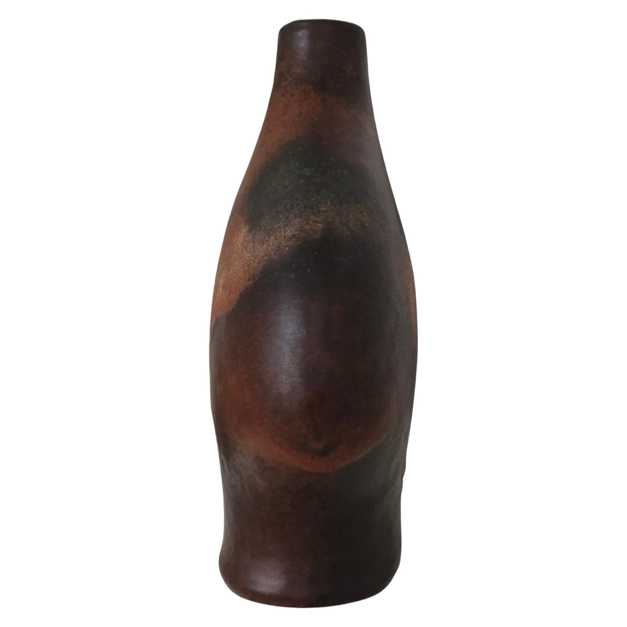 Glazed Mid-Century Modern Fat Lava Vase by Gerda Heuckeroth for CARSTENS For Sale